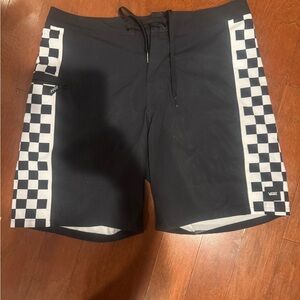Vans Black and White Checkered Board Shorts